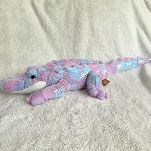Adventure Planet Pink Purple Glitter Crocodile Alligator Plush Toy 20” Stuffed